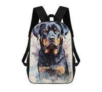 sinyumoney Rottweiler Watercolor Mochila Escolar Mochilas Escolares Para Niñas Y Niños Mochila Con Bolsillo Mochila Escolar De Moda Para Niños 17inch