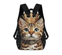 sinyumoney Royal Bengal Cat Portrait Mochila Escolar Infantil Impresa En 3D 17inch Mochilas De Moda Para Niños De Primaria Y Secundaria