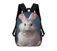 sinyumoney Royal Bunny Portrait-1 Mochila Escolar Infantil Impresa En 3D, Mochila Informal De Moda Para Niños, Mochila De Viaje De Alta Capacidad Para Libros Para Niños 17inch