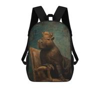 sinyumoney Royal Capybara Throne Mochilas Escolares Para La Escuela Secundaria, Preparatoria, Universidad Y Viajes Para Niños/niñas/adolescentes 17inch