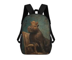sinyumoney Royal Capybara Throne Mochilas Escolares Para La Escuela Secundaria, Preparatoria, Universidad Y Viajes Para Niños/niñas/adolescentes 17inch