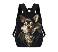 sinyumoney Royal Chihuahua Mochila Escolar Grande Para Niños - Perfecta Para Viajes, Trabajo Y Uso Diario 17inch