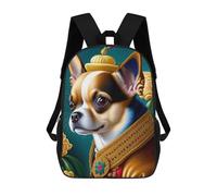 sinyumoney Royal Chihuahua Portrait Mochila Escolar Resistente Al Agua, Mochila Escolar De Negocios Para Niñas, Niños Y Adolescentes 17inch