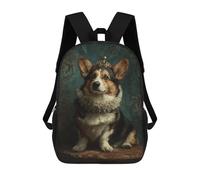 sinyumoney Royal Corgi Portrait-1 Mochila Escolar De 17 Pulgadas Impresa En 3D Mochilas Infantiles Mochila Genial Impresa En 3D Para Niños De Primaria Y Secundaria