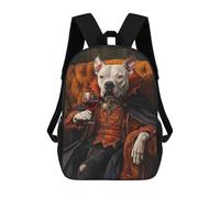 sinyumoney Royal Dog in Luxury Portrait Mochila Escolar Infantil De 17 Pulgadas Con Estampado 3D De Películas De Anime Para Niños, Mochila De Viaje, Mochila Escolar Infantil