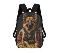 sinyumoney Royal Dog in Regal Attire Mochila Grande Para Portátil Resistente Al Agua Para La Escuela - Perfecta Para Viajes, Trabajo Y Uso Diario 17inch
