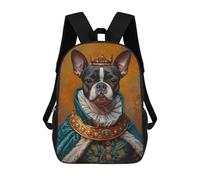 sinyumoney Royal Dog Portrait Artwork-1 Mochilas De 17 Pulgadas Para Niños, Mochilas Escolares Impresas En 3D Para Estudiantes De Primaria Y Secundaria, Para Niños Y Niñas.