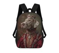 sinyumoney Royal Dog Portrait Mochila Escolar Grande Para Niños Para El Campus, Actividades Al Aire Libre, Viajes Y Deportes 17inch