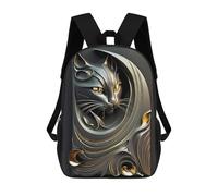 sinyumoney Royal King Cat Art Deco Mochila Escolar Ligera E Informal Para Adolescentes, Niños, Mujeres Y Hombres 17inch