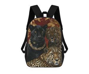 sinyumoney Royal Leopard Portrait -1 Mochilas Escolares Para Ordenador, Ideales Para El Colegio/trabajo/viajes, Acampadas, Aventuras Al Aire Libre Y Viajes Diarios 17inch
