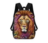 sinyumoney Royal Lion Art Print -1 Mochilas De 17 Pulgadas Para Niños, Mochilas Escolares Impresas En 3D Para Estudiantes De Primaria Y Secundaria, Para Niños Y Niñas.
