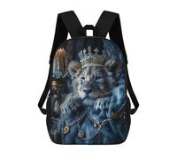 sinyumoney Royal Lion Cub Portrait Mochila Escolar, De Negocios, Para Portátil, Unisex, Informal, Para Adolescentes, Chicas, Chicos, Mujeres Y Hombres 17inch