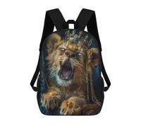 sinyumoney Royal Lion Cub Yawn Mochila Escolar Grande Para Niños, Niñas, Adolescentes, Hombres Y Mujeres 17inch
