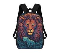 sinyumoney Royal Lion Family Art Print Mochila Escolar Impresa En 3D 17inch Mochila Escolar Infantil Mochilas De Viaje Mochila Informal De Moda Para Niños Y Estudiantes
