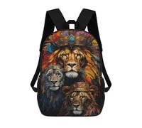 sinyumoney Royal Lion King Art Print Mochila Escolar Impresa En 3D 17inch Mochilas De Moda Para Niños, Mochilas Escolares Para Niños De Primaria Y Secundaria