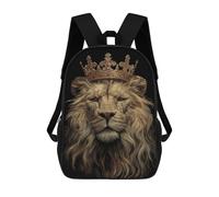 sinyumoney Royal Lion King Crown Art Mochila Escolar Para Secundaria, Mochila Informal Para Niñas Y Adolescentes 17inch