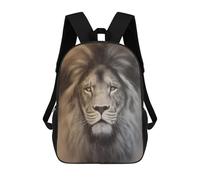 sinyumoney Royal Lion Portrait Art Print Mochila Escolar Infantil De 17 Pulgadas, Impresa En 3D, Estilo Casual, Para Niños, Ideal Para Viajes, Como Mochila Escolar O Para Llevar Libros.