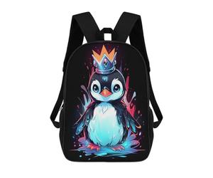 sinyumoney Royal Penguin King Mochilas Escolares Resistentes Al Agua Mochila Escolar De Negocios - Perfecta Para Viajes, Trabajo Y Uso Diario 17inch