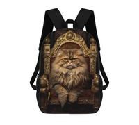 sinyumoney Royal Persian Cat Throne-9 Mochila Escolar Para Secundaria Y Preparatoria. Mochila Informal Para Adolescentes, Chicas, Chicos, Mujeres Y Hombres. 17inch