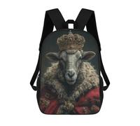 sinyumoney Royal Sheep King Costume Set Mochila Escolar Resistente Al Agua, Mochila Escolar De Negocios Para Hombres/mujeres 17inch
