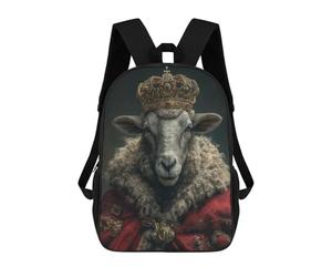 sinyumoney Royal Sheep King Costume Set Mochila Escolar Resistente Al Agua, Mochila Escolar De Negocios Para Hombres/mujeres 17inch