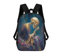 sinyumoney Royal Skeleton in Gown Mochila Escolar De Moda, Mochila Para Material Escolar, Mochila Impermeable Informal Para Hombres/mujeres 17inch