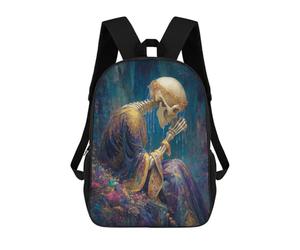 sinyumoney Royal Skeleton in Gown Mochila Escolar De Moda, Mochila Para Material Escolar, Mochila Impermeable Informal Para Hombres/mujeres 17inch