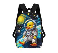 sinyumoney Rubber Duck Astronaut 2 Mochila Escolar Infantil Impresa En 3D 17inch Mochilas Escolares Para Niños, Estilo Casual Y Moderno, Mochilas De Viaje De Alta Capacidad