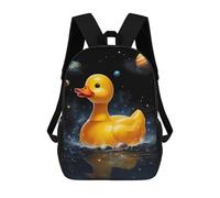 sinyumoney Rubber Duck Space Mochila Para Niños, Adolescentes Y Estudiantes, Mochilas Para Niñas, Mochilas Para Niños Pequeños, Primaria Y Secundaria 17inch
