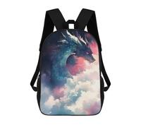 Sinyumoney Ruler Of The Universo Mochila Escolar Niños Moda Y Casual Mochila Impresa 3D Para Chico, Mochila Grande, dragón, 17"