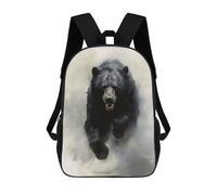 sinyumoney Running Black Bear Mochilas Escolares Para Niños Y Niñas, Mochilas Deportivas Informales Para Primaria, Mochilas De Gran Capacidad Para Libros 17inch