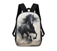 sinyumoney Running Black Horse Mochila Escolar, De Viaje, Universitaria, Para El Campus, Para Actividades Al Aire Libre Y Deportes 17inch