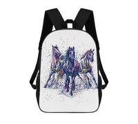 sinyumoney Running Horse Line Artwork Mochila Escolar Infantil Impresa En 3D Para Niños, Mochila De Viaje De Alta Capacidad, Mochilas Para Libros De 17 Pulgadas Para Niños