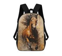 sinyumoney Running Horse Mochila Escolar Mochilas Escolares Para Niñas Y Niños Mochila Con Bolsillo Mochila Escolar De Moda Para Niños 17inch