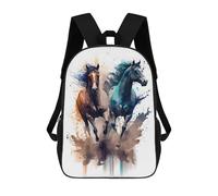 sinyumoney Running Horse Mochila Escolar Resistente Al Agua, Mochila De Viaje, Bolsa Para Computadora Para Campus, Viajes Al Aire Libre, Deportes 17inch