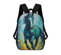 sinyumoney Running Horse Painting Mochilas Para Niños Y Estudiantes, Mochilas Escolares Impresas En 3D, Mochilas Para Estudiantes De Primaria Y Secundaria Para Niños Y Niñas 17inch