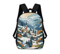 sinyumoney Russian Blue Cat in Flames Mochila Escolar Educación Secundaria Ocio Bolsa de Viaje para Gimnasio para Campus Exterior Viajes Deportes, Póster de Gstaad, 17"