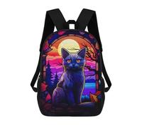 sinyumoney Russian Blue Cat Mochilas Escolares Para Ordenador Para El Colegio/trabajo/viajes Para Niñas, Niños Y Adolescentes 17inch