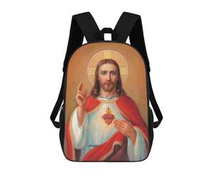 sinyumoney Sacred Heart Of Jesus Mochila Escolar Infantil Impresa En 3D Para Niños, Mochilas De Viaje, Bolsas Para Libros, Mochila Escolar Infantil 17inch