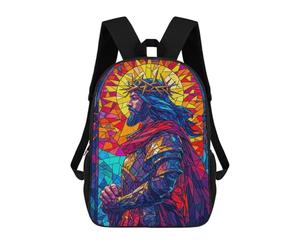 sinyumoney Sacred Stained Glass Mochilas Escolares Para La Escuela Secundaria, Preparatoria, Universidad Y Viajes Para Hombres, Mujeres Y Adolescentes 17inch