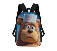 sinyumoney Sad Cartoon Bear with White Hat Mochila Ligera Para Aeropuerto, Estudiantes Universitarios Y Mochileros: Perfecta Para Viajes, Trabajo Y Uso Diario 17inch