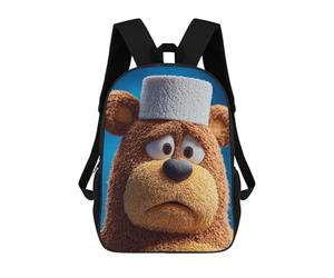 sinyumoney Sad Cartoon Bear with White Hat Mochila Ligera Para Aeropuerto, Estudiantes Universitarios Y Mochileros: Perfecta Para Viajes, Trabajo Y Uso Diario 17inch