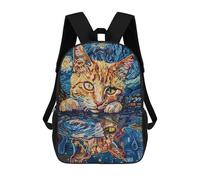 sinyumoney Sad Cat Shadows Abstract Mochila Infantil Para Niñas Y Niños, Mochila De Día, Escuela Primaria, Perfecta Para La Vuelta Al Cole O Educación Física, Regalos Y Viajes 17inch