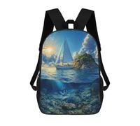 sinyumoney Sailboat And Anchor Mochilas Para Niños Mochila Escolar Mochila Escolar Impresa En 3D Para Niños Estudiantes De Primaria Y Secundaria 17inch
