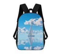 sinyumoney Sailboat on The Beach Mochila Escolar Para Niños Mochila Escolar Impresa En 3D Mochila Escolar De Moda Para Niños De Primaria Y Secundaria 17inch