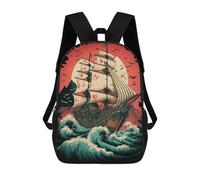 sinyumoney Sailboat Sunset Landscape Mochila Escolar Impresa En 3D Mochilas Informales Para Niños Mochila Escolar Impresa En 3D Para Niños De Primaria Y Secundaria 17inch