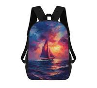sinyumoney Sailboat Sunset Mochilas Para Niños Mochila Escolar Mochila Escolar Impresa En 3D Mochilas Escolares De Moda Para Niños De Primaria Y Secundaria 17inch