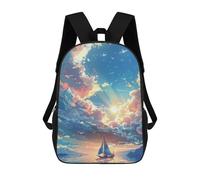 sinyumoney Sailboat Sunset Ocean Mochila Escolar Infantil De 17 Pulgadas Con Estampado 3D De Películas De Anime Para Niños, Mochila De Viaje, Mochila Escolar Infantil