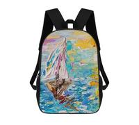sinyumoney Sailing at Sunset Mochila Escolar Infantil De 17 Pulgadas Con Estampado 3D De Películas De Anime Para Niños, Mochila De Viaje, Mochila Escolar Infantil