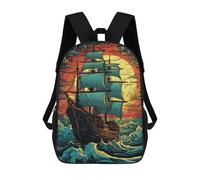 sinyumoney Sailing Into Sunset Mochila Ronaldo, Mochila Infantil, Mochila Escolar Para Estudiantes, Mochila Para Libros, Mochila Escolar Impresa En 3D Para Niños Y Niñas, 17inch
